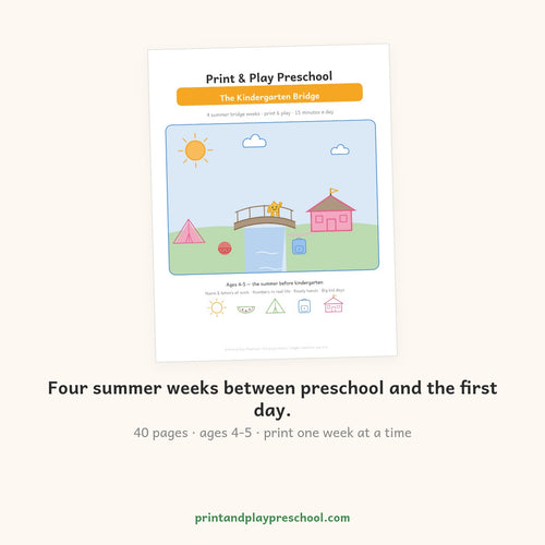 The Kindergarten Bridge cover - four summer weeks between preschool and the first day