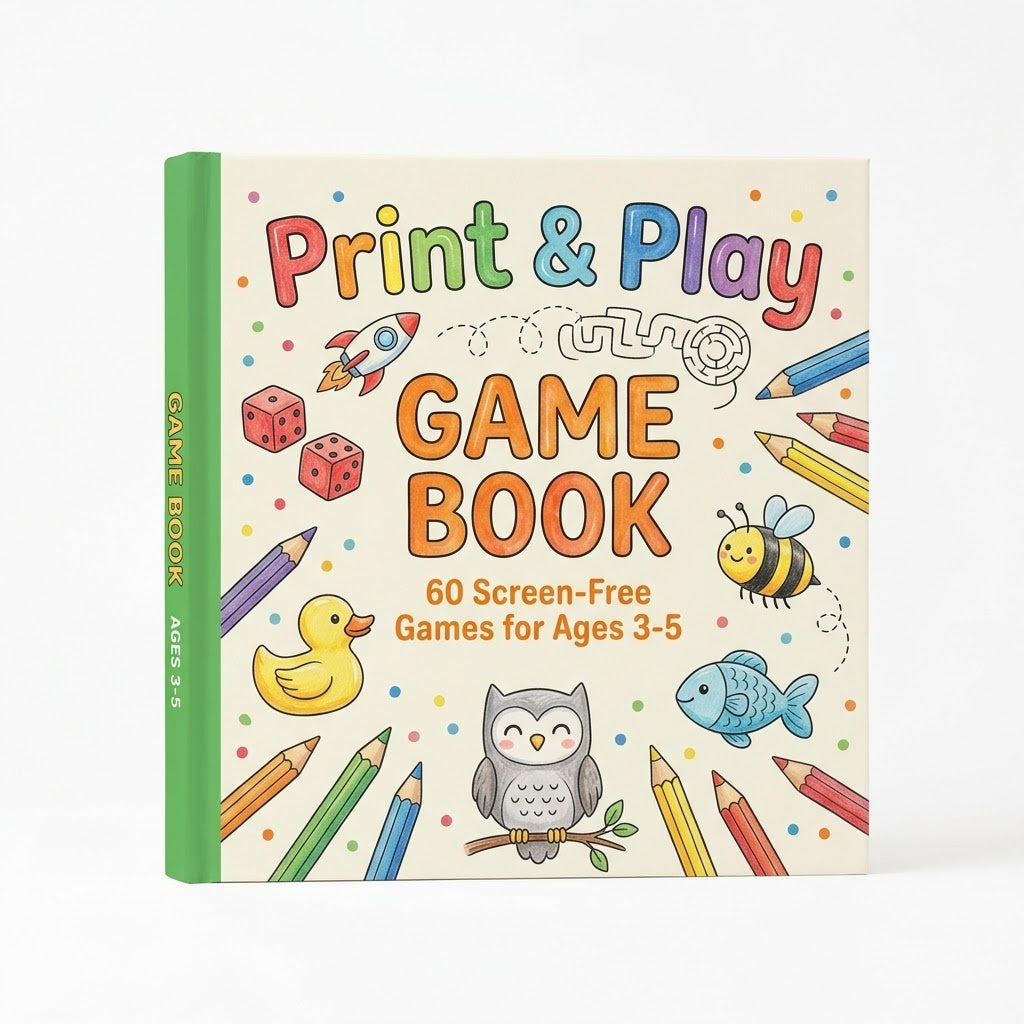 The Print & Play Game Book — 60 screen-free games for ages 3-5